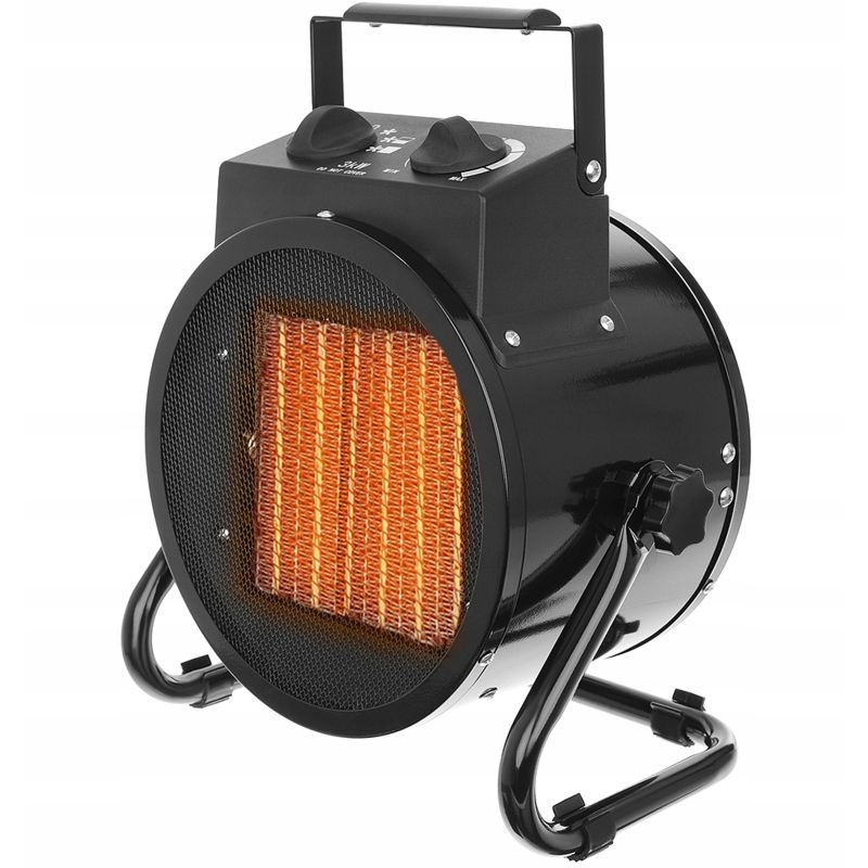 Aeroterma electrica 3000W, 3 moduri, 6 trepte de putere, unghi inclinare reglabil, maner - imagine 10
